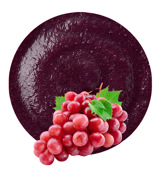 Red grape comminuted